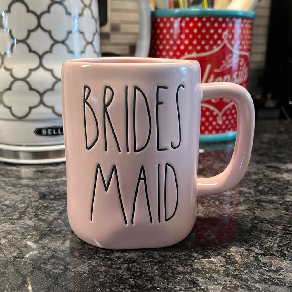Rae Dunn pink “Bridesmaid” mug